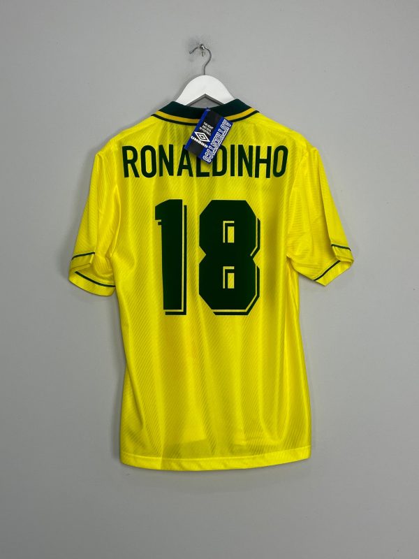 1994 96 BRAZIL RONALDINHO #18 *BNWT* HOME SHIRT (M) UMBRO Discount