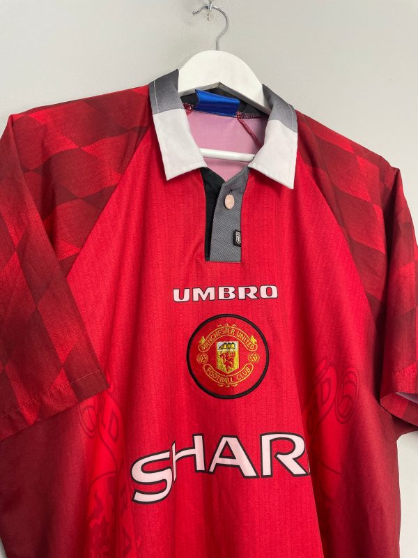 1996 97 MANCHESTER UNITED BECKHAM #10 HOME SHIRT (XL) UMBRO Fashion