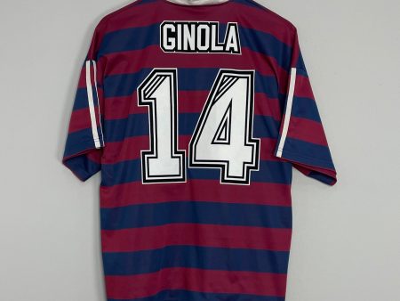 1995 96 NEWCASTLE UNITED GINOLA #14 AWAY SHIRT (L) ADIDAS For Cheap