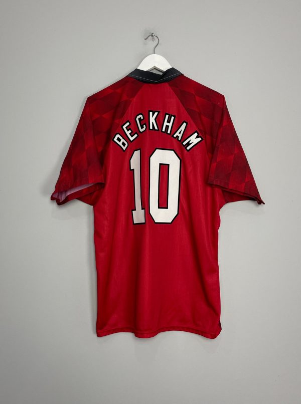 1996 97 MANCHESTER UNITED BECKHAM #10 HOME SHIRT (XL) UMBRO Fashion