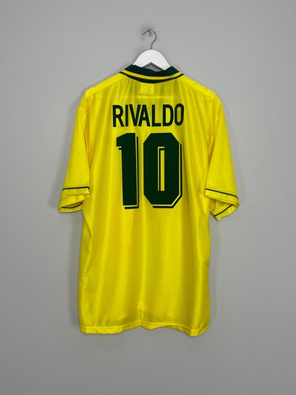 1994 96 BRAZIL RIVALDO #10 *BNWOT* HOME SHIRT (XXL) UMBRO Fashion