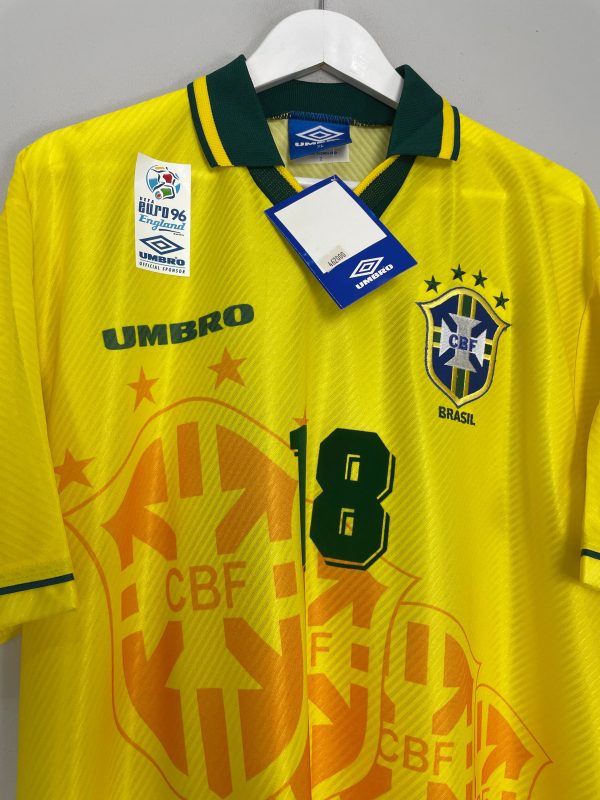 1994 96 BRAZIL RONALDINHO #18 *BNWT* HOME SHIRT (XL) UMBRO For Discount