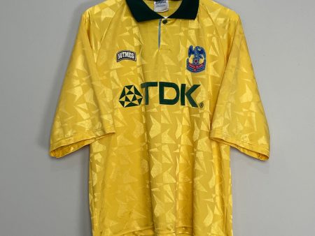 1994 96 CRYSTAL PALACE AWAY SHIRT (L) NUTMEG For Sale